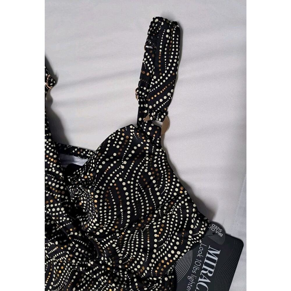 Miraclesuit Womens Bronze Age Plunge Underwire Tankini Top Sz 34D - Picture 8 of 12